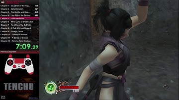 Tenchu Fatal Shadows | New Game Speedrun | Easy mode GM% ASS% RTA: 17:43 PB.