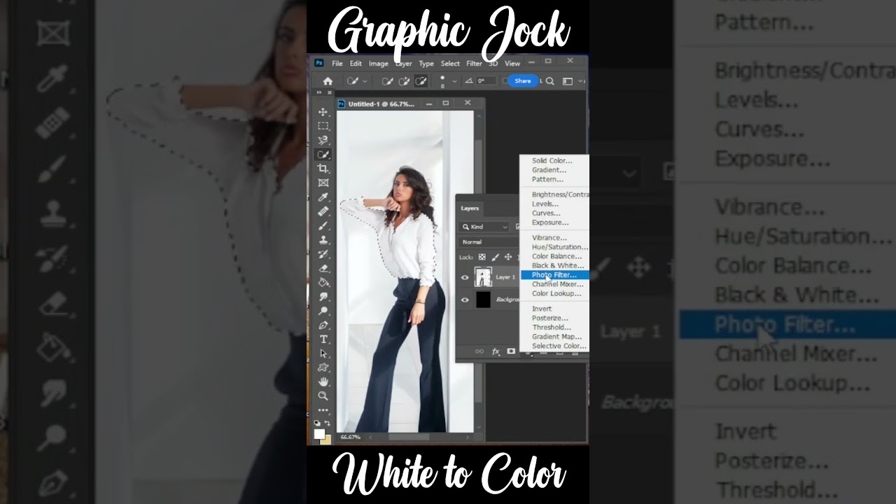 How to Change White Object into Color | Photoshop tutorial  | Graphic Jock 