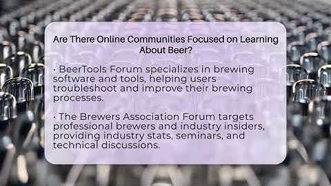 Are There Online Communities Focused on Learning About Beer? - The Pint Guy