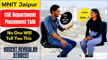MNIT Jaipur CSE Placement Talks | Internships,Skills,Academics Required For Core Placement