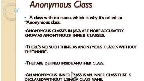 JAVA - Anonymous Class