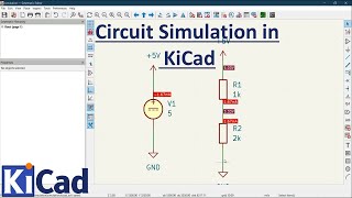65 Simulation of Circuit in ngspice8 in kiCad8 Basic simulation of Voltage divider