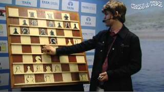 Magnus Carlsen shows his win against Hikaru Nakamura (part 1 of 2)