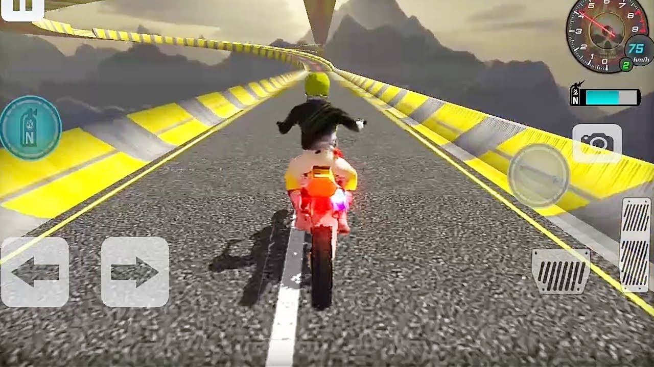 Motor Bike Impossible Stunts Racing Game || Bike 3D Games || Bike Stunts Games || Games Racing