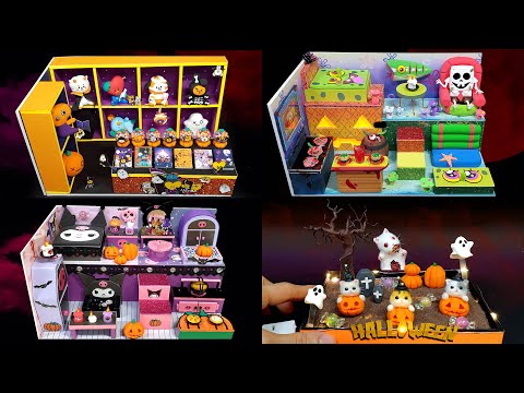 #how 4 DIY Miniature Halloween Cardboard House Collection★<strong>Zombie</strong> Spongebob★BT21★KUROMI~