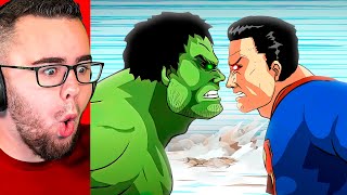 Reacting to SUPER HULK vs SUPERMAN! (Fight)