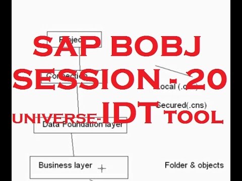 Universe - Part - 13 - IDT Tool - SAP Business Objects Tutorial (BOBJ) 4.0 - Session - 20