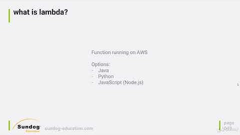 Build a Serverless App with AWS Lambda - Hands On! : Lambda functions overview
