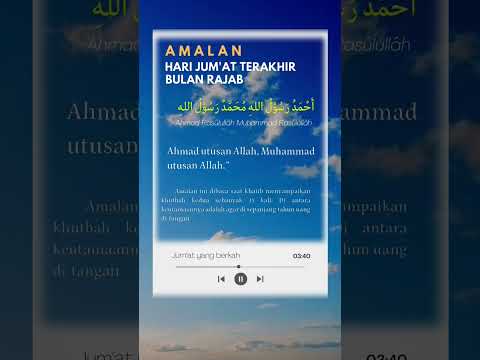 AMALAN JUMAT TERAKHIR BULAN RAJAB #solawatmerdu #rajab #shorts #viral