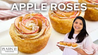 Easy HOMEMADE Apple Roses | Puff Pastry Apple Tarts