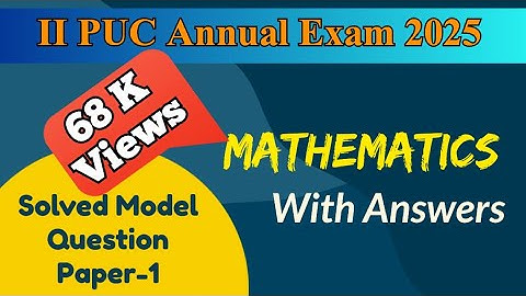 2e PUC 2024-25 || WISKUNDE || Opgelost model examenblad 1 || met antwoorden voor het jaarlijkse e...