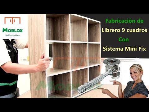MINIFIX SYSTEM IN THE MANUFACTURING OF A BOOKCASE
