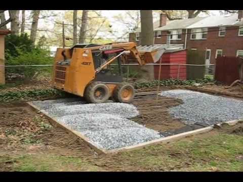 Shed Pad construction (before/during/after) - YouTube