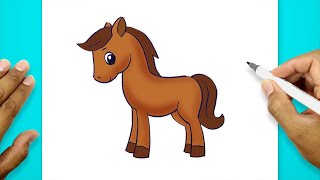 how draw horse horse drawing easy horse drawing tutorial