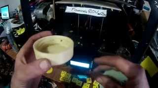 FishingROV #43 CTC 3d printer firmware update, endcap mould print