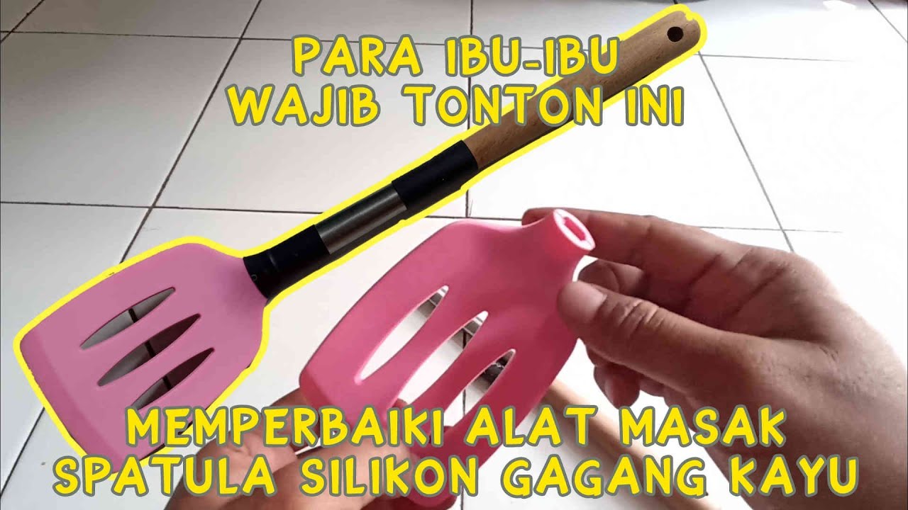 memperbaiki sotel / spatula silikon gagang kayu. by SK YouTube