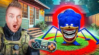 We Spawned SHIN SONIC at 3AM From a Haunted Video Game! (24 HOUR BOX FORT Sleepover) @papajake