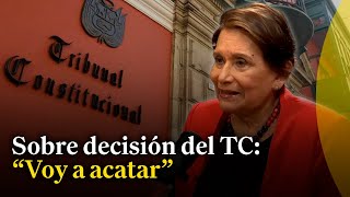 Inés Tello Sostuvo Que Acatará La Decisión Del Tribunal Constitucional De Suspenderla