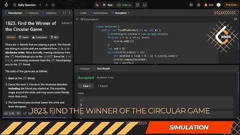 LEETCODE DAILY QUESTION 1823 | Find the Winner of the Circular Game | Is Kabir Coding #programming