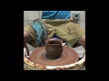 Brleur  mazout et bougeoir  cramique jete  la roue faite  la main par eddyizm