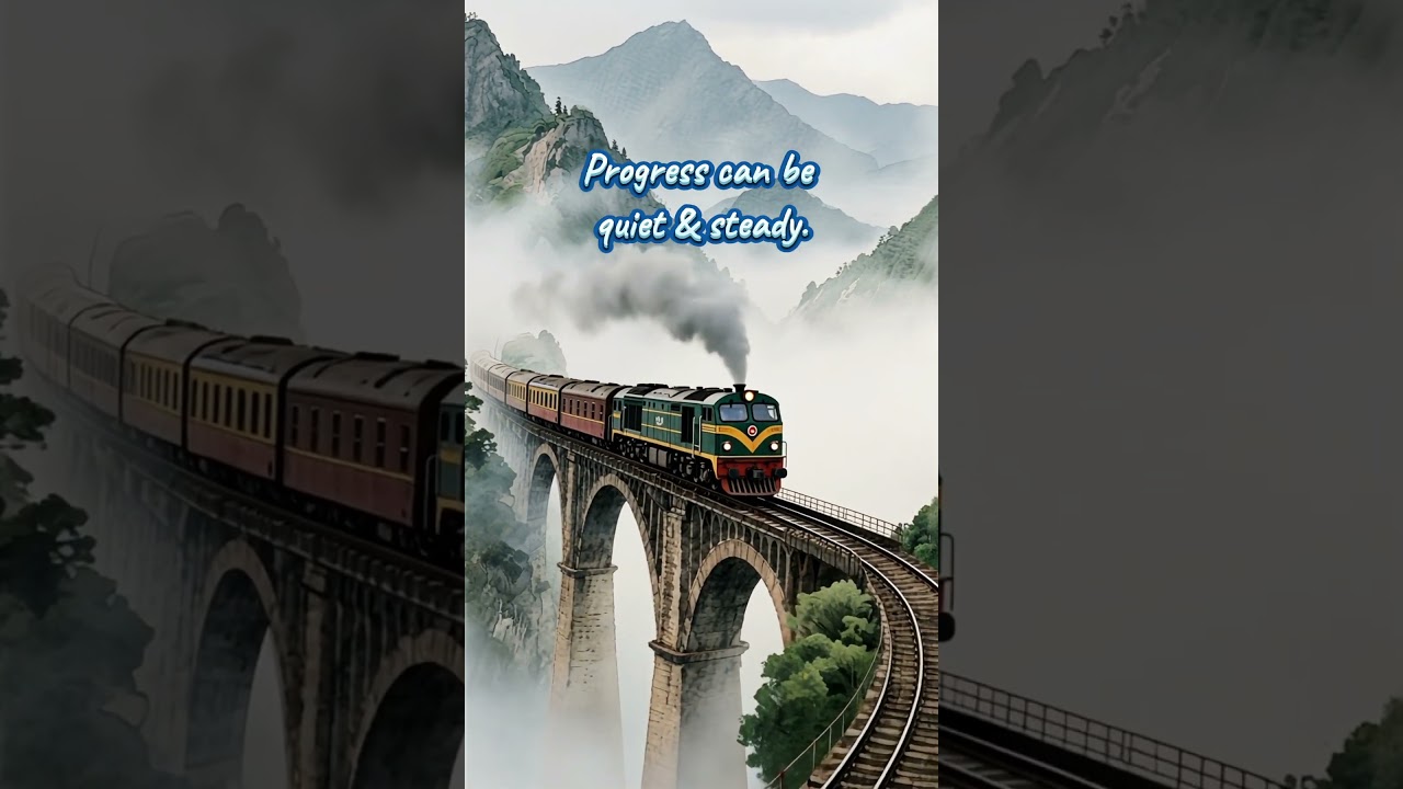 Slow Progress Quotes with Train Aesthetic | RestInSounds