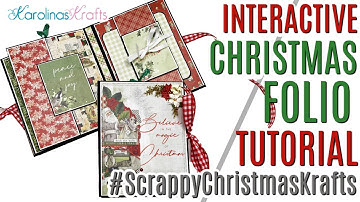 Interactive Folio Tutorial for 6x8 paper pads, @letsgetscrappy2654  Collab #ScrappyChristmasKrafts