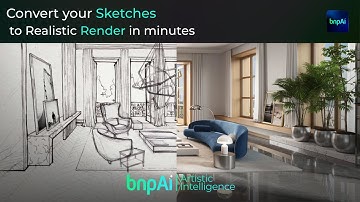 3D Render from a Drawing on paper | Tutorial SKETCH to RENDER on BNP AI