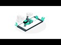 Delivery scoter character Lottie JSON animation by graphicsgenisys