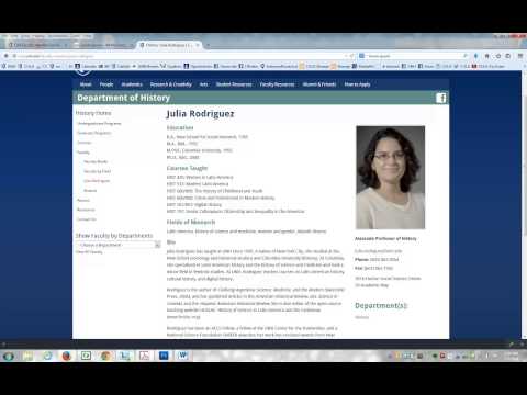 Drupal Video Demo: Editing Faculty Profiles