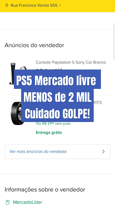 Anúncio falso de PS5 barato dá prejuízo a vendedor no Mercado Livre -  TecMundo