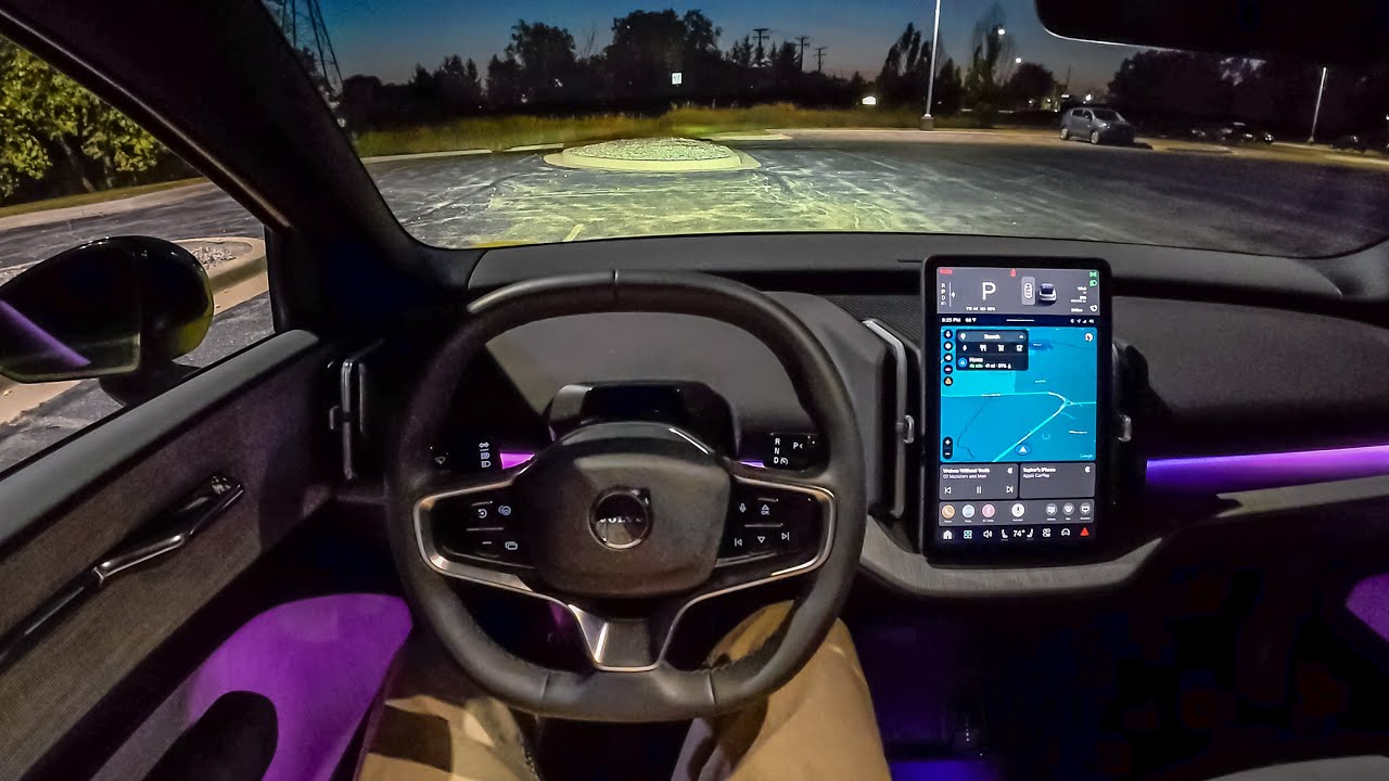 2025 Volvo EX30 Performance AWD Ultra - POV Night Drive (Binaural Audio)