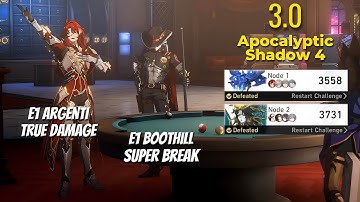 E1S1 Argenti True Damage & E1S1 Boothill Super Break | Apocalyptic Shadow | Honkai: Star Rail 3.0