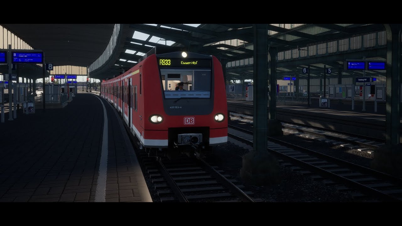Поездка на поезде DB BR 425 по линии RB33 Duisburg Hbf - Essen Hbf в 