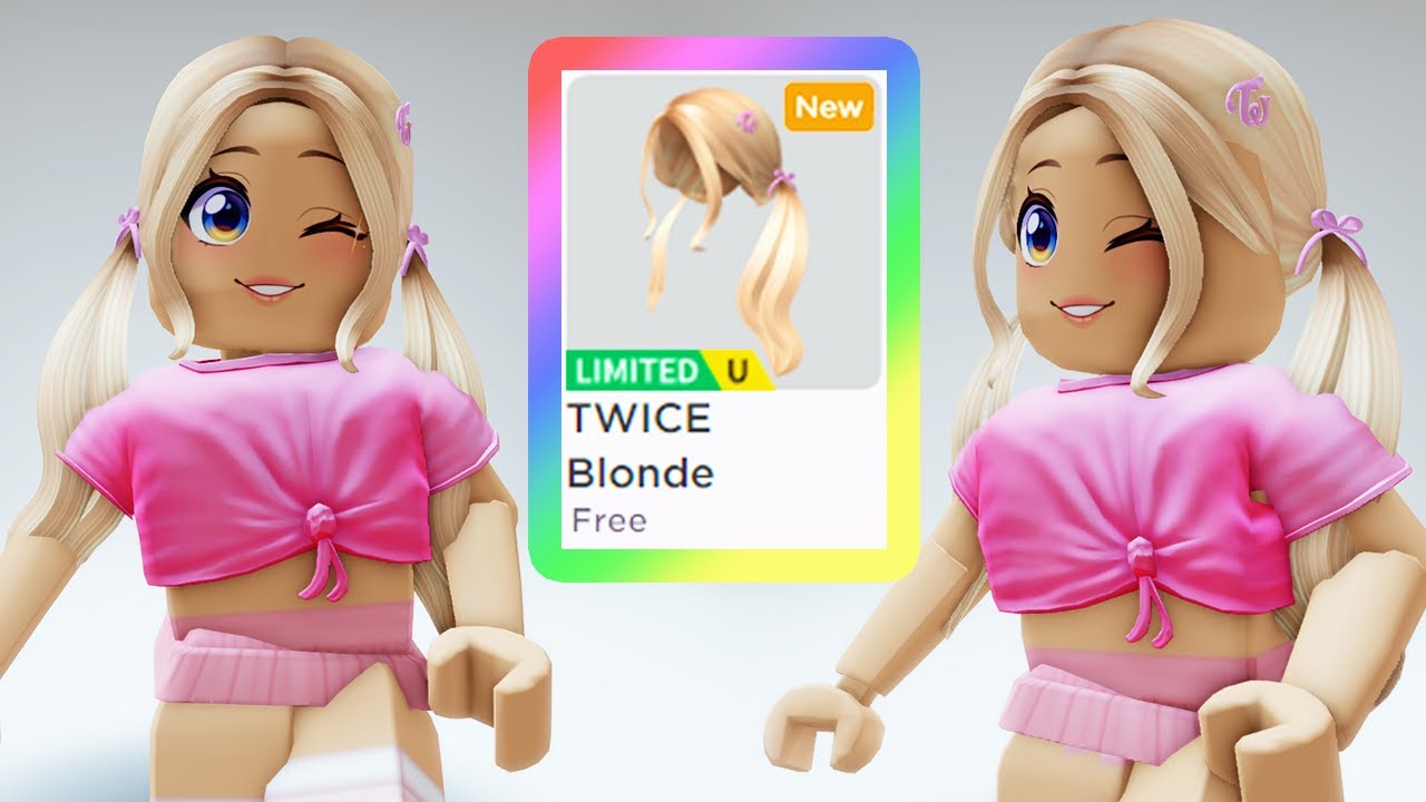 NEW FREE CUTE ROBLOX HAIR 🤩🥰 (TWICE Blonde Pigtails) in 2023