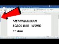 Memindahkan Scroll Bar Word Ke Sebelah Kiri