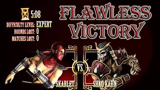 ЧИСТАЯ ПОБЕДА/ СКАРЛЕТ VS ШАО КАН/ ЭКСПЕРТ/ МОРТАЛ КОМБАТ 9/ FLAWLESS VICTORY/ SKAELET VS SHAO KAHN