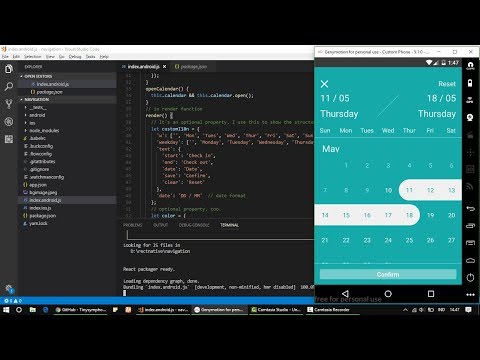 React Native - How to make Calendar or Date Picker
