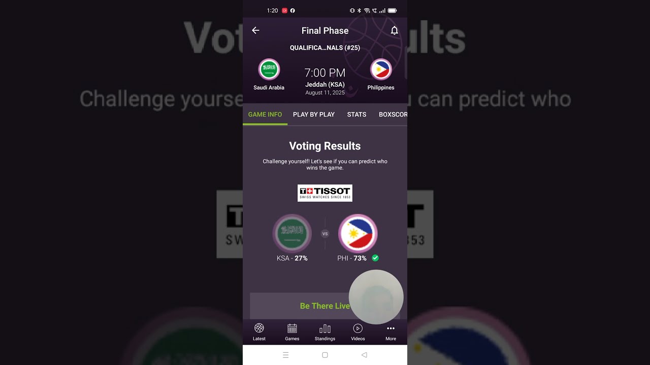 Saudi Arabia Vs Philippines In Fiba Asia Cup Winning Voting Result 