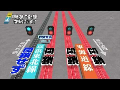 2014 02 23 1900 JR京浜東北線 衝突 脱線 閉鎖前の線路に間違えて乗せた