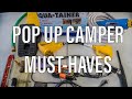 MUST-HAVE Pop Up Camper Accessories | What to Buy for Your Pop Up