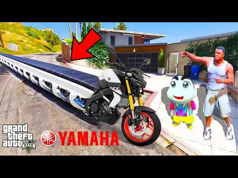Franklin And Shinchan Make WORLD Longest Yamaha MT-15 Bike With The Help of SHINCHAN & CHOP GTA V!