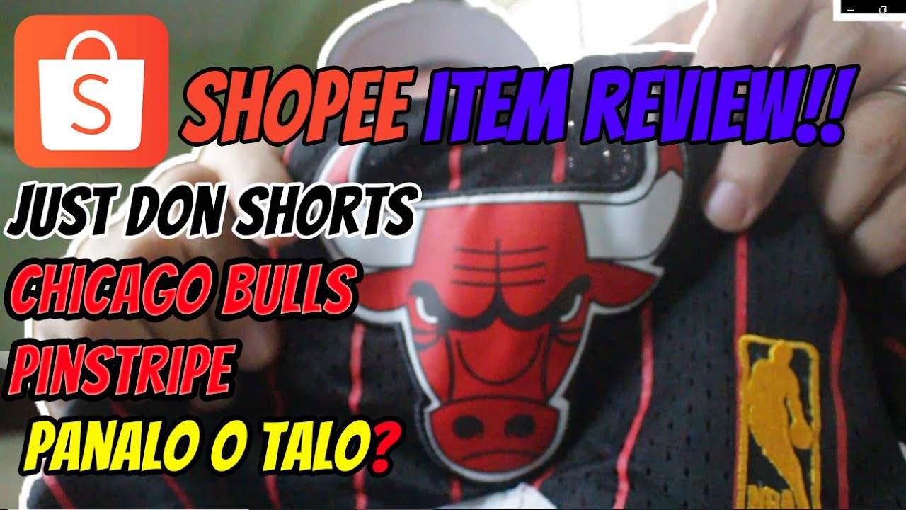 SHOPEE ITEM REVIEW! CHICAGO BULLS JUST DON PINSTRIPE SHORTS 