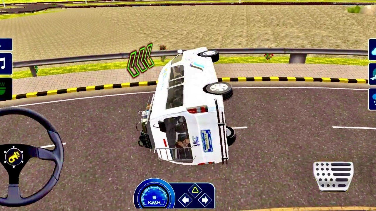 Mini Bus Driving Simulator 3D Pickup passenger and Drop // Dangerous Road Driving Challenge 🚍