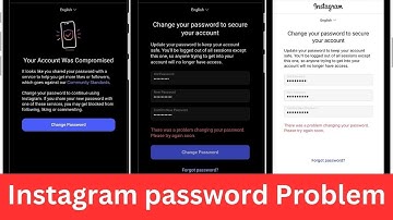 Fix Instagram Your Account Was Compromised | Instagram Change Your Password to Secure Your Account