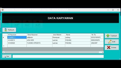 PART4 MEMBUAT APLIKASI HOTEL DENGAN VB.NET + DATABASE MYSQL