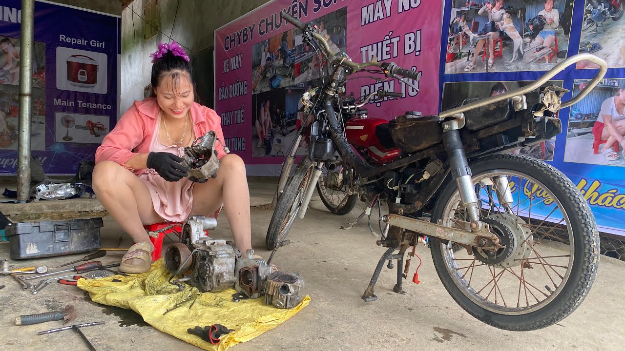 Talented Girl: The Girl Who Recycled and Overhauled an Old, Broken Motorcycle