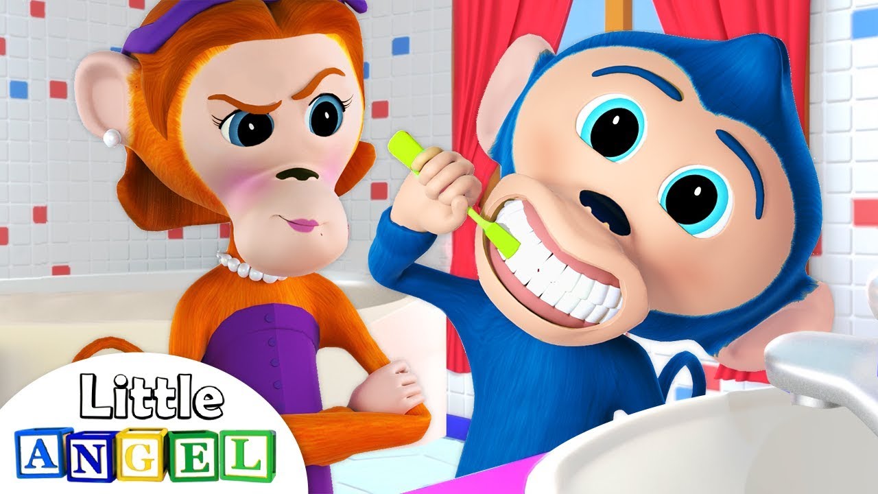 Não Quero Escovar os Dentes! | Vídeo Infantil | Little Angel Português