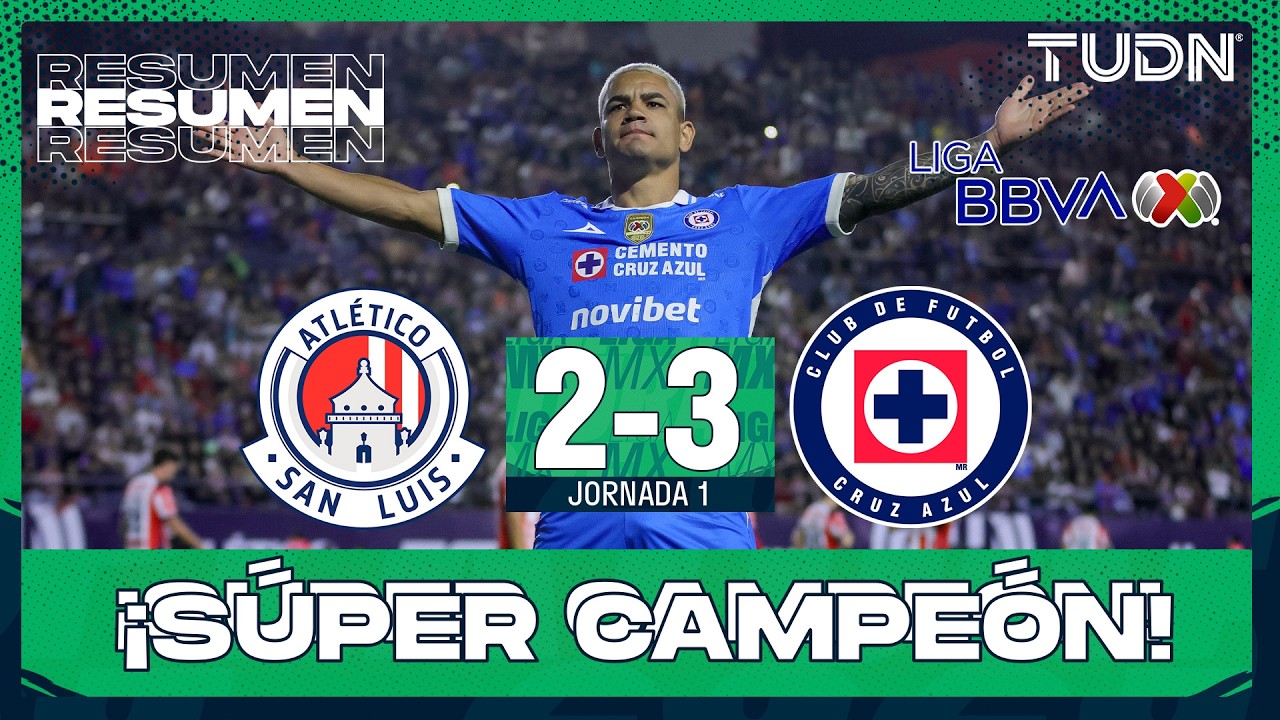 RESUMEN Y GOLES I Atlético de San Luis vs Cruz Azul | Liga MX - J1 Apertura 2026 | TUDN