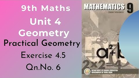 9th Maths|| TN Syllabus|| Unit 4 Geometry|| Exercise 4.5 Qn. 6 Practical Geometry|| Orthocentre