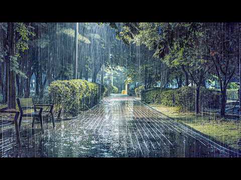 Sleep Straight Through the Night Uninterrupted | Heavy Rain Sounds Insomnia Relief Relaxing